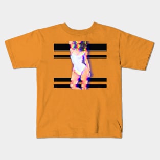 RETRO GLITCH GIRL #2 Kids T-Shirt